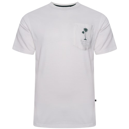 KAM Venice T-Shirt With Reverse Print White 